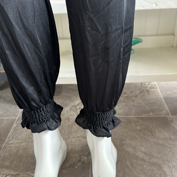 Vintage Undercover wear black halter romper lace 100% nylon,rare med whimsy goth - Picture 7 of 10